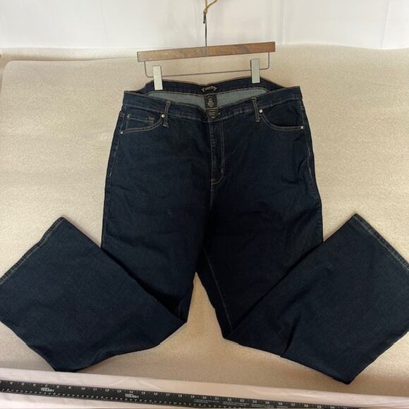 Womens Nanette Lepore Size 24 Belle High Rise Bootcut Jeans Dark Blue Denim - Picture 2 of 4